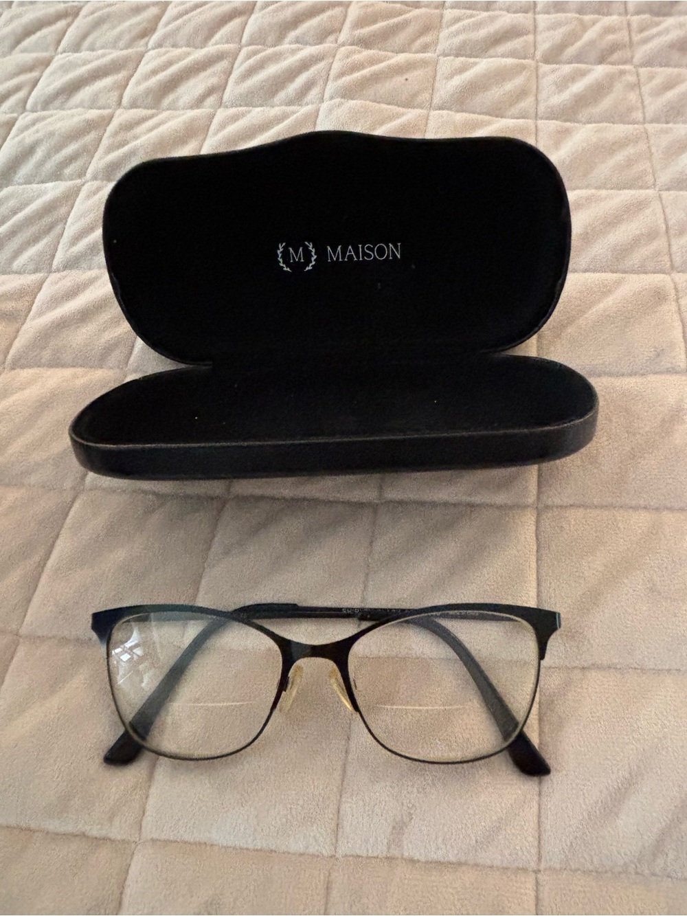 Maison Women’s Black Eyeglasses with Case Shirley 52-16-140